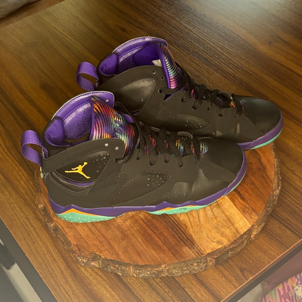 Jordan Black and Purple Athletic Shoes